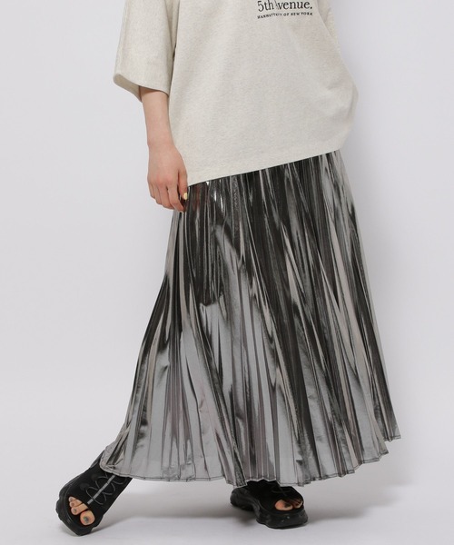 セール】メタリックプリーツスカート（スカート）｜niko and