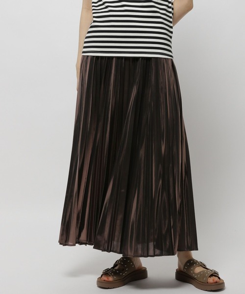 niko and...（ニコアンド）の「メタリックプリーツスカート（スカート・レディース・オレンジ/イエロー/グレー/アイボリー・FREE）」の21枚目の写真