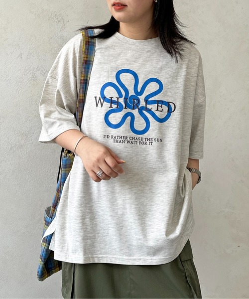 CPCM（シーピーシーエム）の「アソート柄ビッグT（Tシャツ/カットソー・レディース・グレー/オフホワイト/ホワイト系その他/ホワイト/ネイビー/グレー系その他・FREE）」の2枚目の写真