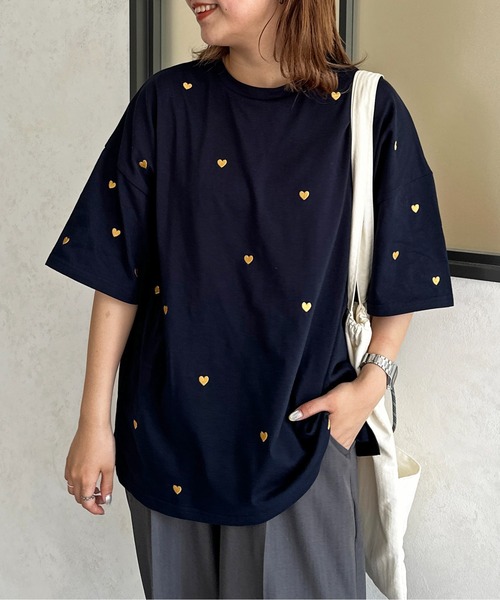 CPCM（シーピーシーエム）の「アソート柄ビッグT（Tシャツ/カットソー・レディース・グレー/オフホワイト/ホワイト系その他/ホワイト/ネイビー/グレー系その他・FREE）」の6枚目の写真