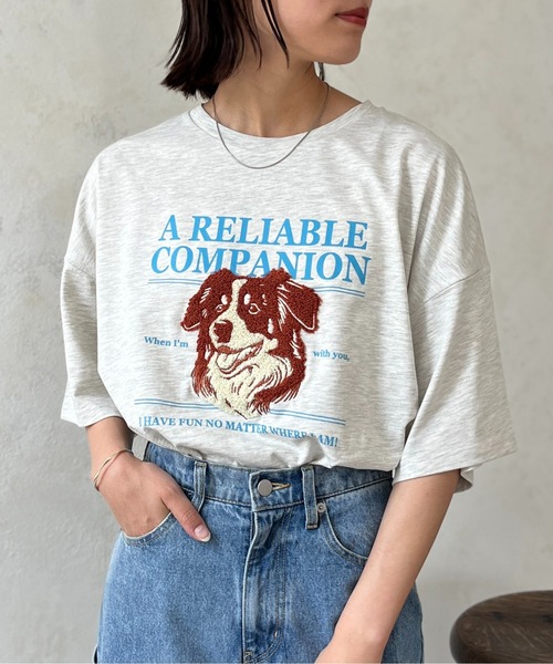 CPCM（シーピーシーエム）の「アソート柄ビッグT（Tシャツ/カットソー・レディース・グレー/オフホワイト/ホワイト系その他/ホワイト/ネイビー/グレー系その他・FREE）」の5枚目の写真