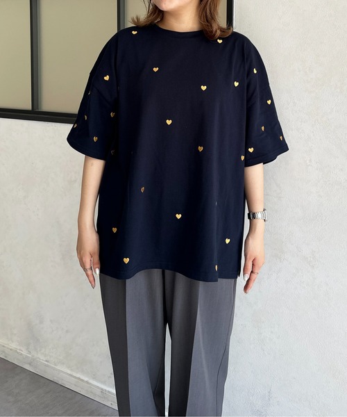 CPCM（シーピーシーエム）の「アソート柄ビッグT（Tシャツ/カットソー・レディース・グレー/オフホワイト/ホワイト系その他/ホワイト/ネイビー/グレー系その他・FREE）」の8枚目の写真