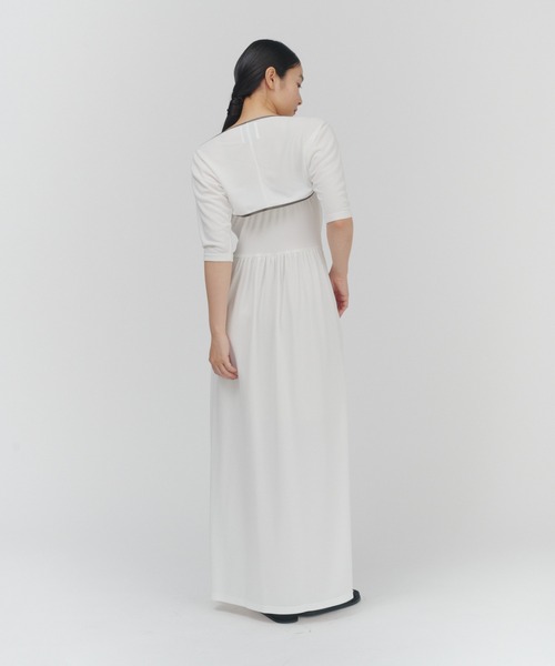 THINGS THAT MATTER(シングス ザット マター)の「BOLERO & CAMISOLE JERSEY LONG DRESS / ボレロ&キャミソールジャージロングドレス(ワンピース・レディース・ブラック/ホワイト・FREE)」の21枚目の写真