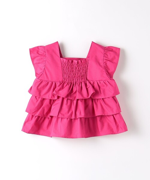 green label relaxing(グリーンレーベルリラクシング)の「ティアード ノースリーブ ブラウス(シャツ/ブラウス・キッズ・ブラック/ピンク・100cm/110cm/120cm/130cm)」の9枚目の写真