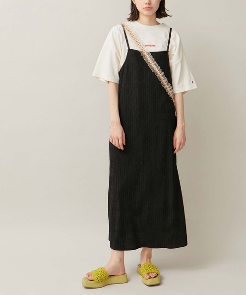 ROPE' PICNIC（ロペピクニック）の「カットジャガードキャミワンピース（ワンピース・レディース・ブルー系その他4/ブラック/オフホワイト・38）」の5枚目の写真