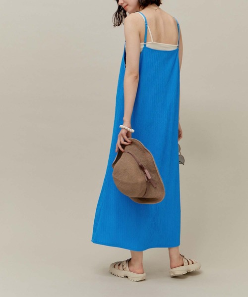 ROPE' PICNIC（ロペピクニック）の「カットジャガードキャミワンピース（ワンピース・レディース・ブルー系その他4/ブラック/オフホワイト・38）」の14枚目の写真