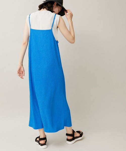 ROPE' PICNIC（ロペピクニック）の「カットジャガードキャミワンピース（ワンピース・レディース・ブルー系その他4/ブラック/オフホワイト・38）」の19枚目の写真