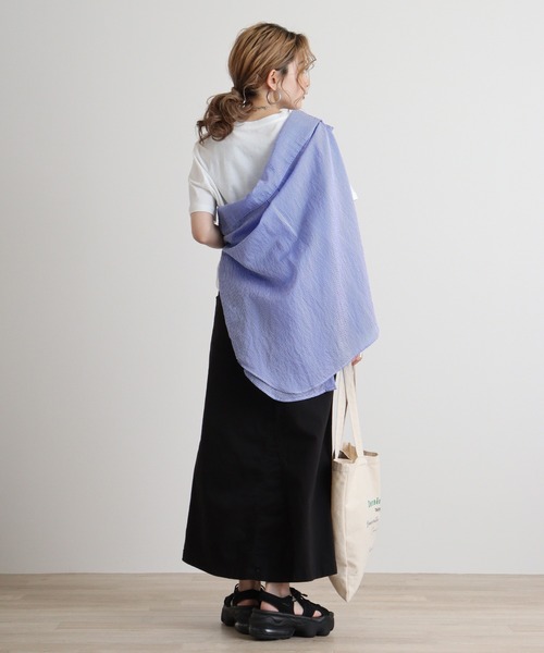 atONE（アットワン）の「atONE ウエストリブストレッチロングスカート（スカート・レディース・ベージュ/ブラック/カーキ・M/3L/L/LL/4L）」の9枚目の写真