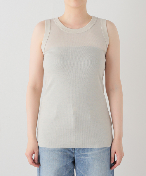 Plage テレコタンクトップ（ブラックホワイトセット） plage（プラージュ）の「テレコ タンク（タンクトップ）」 - WEAR