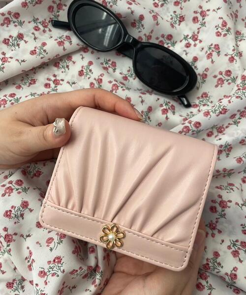 WEGO（ウィゴー）の「WEGO/フラワーギャザーウォレット（財布・レディース・サックスブルー/ライトピンク/ブラック・FREE）」の15枚目の写真