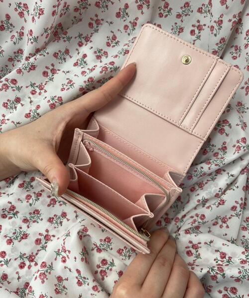 WEGO（ウィゴー）の「WEGO/フラワーギャザーウォレット（財布・レディース・サックスブルー/ライトピンク/ブラック・FREE）」の4枚目の写真