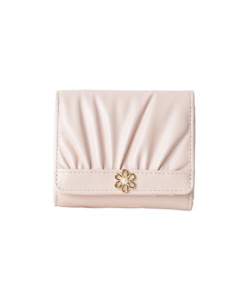 WEGO（ウィゴー）の「WEGO/フラワーギャザーウォレット（財布・レディース・サックスブルー/ライトピンク/ブラック・FREE）」の7枚目の写真