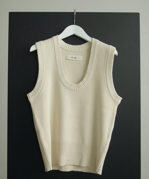 anuke(アンヌーク)の「anuke Round Knit Vest ラウンドニットベスト/62420513(ベスト・レディース・キナリ・ONE SIZE)」の10枚目の写真