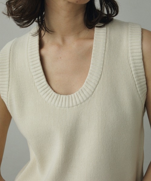 anuke(アンヌーク)の「anuke Round Knit Vest ラウンドニットベスト/62420513(ベスト・レディース・キナリ・ONE SIZE)」の6枚目の写真