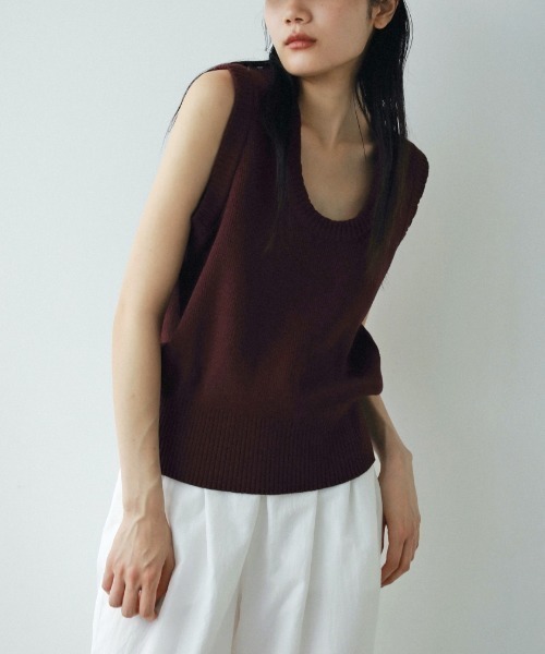 anuke(アンヌーク)の「anuke Round Knit Vest ラウンドニットベスト/62420513(ベスト・レディース・キナリ・ONE SIZE)」の8枚目の写真