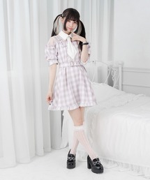 Pal elfy（パルエルフィー）の「ネクタイチェックワンピ（ワンピース