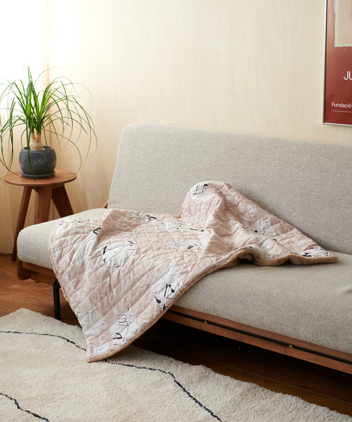 journal standard Furniture （ジャーナルスタンダードファニチャー）の「USB BLANKET LINEPATCH　洗える USB ブランケット（ブランケット・レディース・ベージュ/チャコールグレー・FREE）」の12枚目の写真