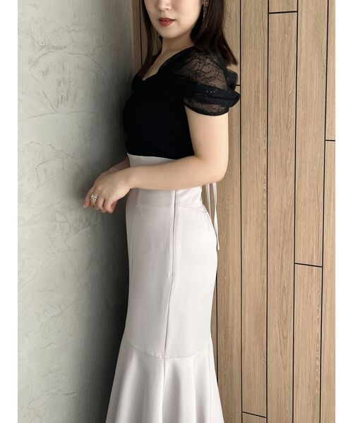 MERCURYDUO（マーキュリーデュオ）の「シャイニーシアーチュールパフニット（ニット/セーター・レディース・オフホワイト/ブルー/ブラック・FREE）」の20枚目の写真