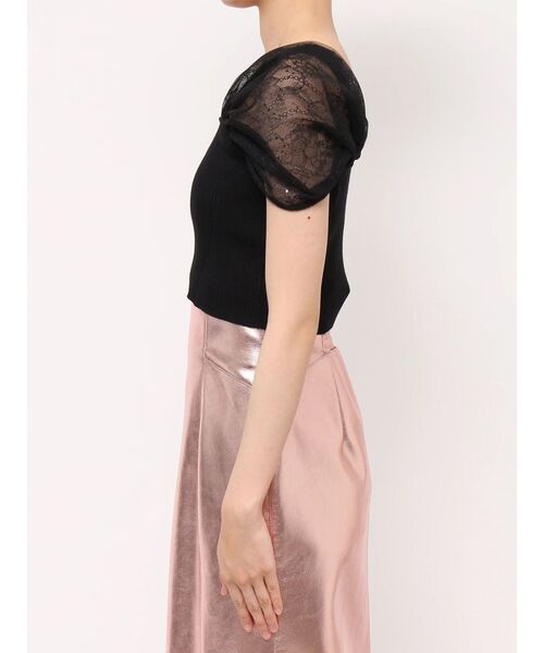 MERCURYDUO（マーキュリーデュオ）の「シャイニーシアーチュールパフニット（ニット/セーター・レディース・オフホワイト/ブルー/ブラック・FREE）」の11枚目の写真