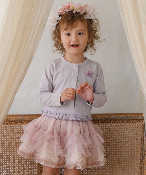 panpantutu（パンパンチュチュ）の「チュチュプリンセス【XL/125-140cm】（スカート・キッズ・ネイビー系/ベビーピンク/ミント/ブラック/アクア/ホワイト×シルバー/ボルドー/ライトピンク/スモークピンク/レッド系その他/ネイビー/イエローゴールド/ブラウン系その他/クリアグリーン/ダークグリーン/プラム/ライトグレー/ピンク系その他/パープル系その他/ローズ/チェック/ブルー/レッド系その他2/ライラック/桜・X-LARGE）」の15枚目の写真