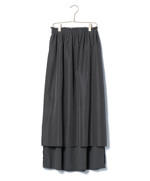 ROPE' PICNIC(ロペピクニック)の「サイドラインナイロンギャザースカート/撥水加工(スカート・レディース・チャコールグレー/キナリ・38)」の14枚目の写真