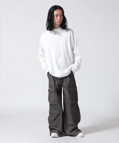 美品 定2,4万 DankeSchon ダンケシェーン フレア カーゴパンツ DankeSchon/ダンケシェーン/COATINGTENCEL FLARE CARGO PANTS