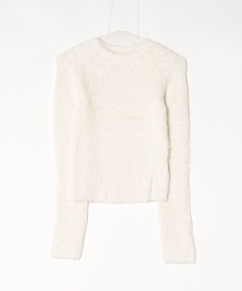 E&C closet…(イーアンドシークローゼット)の「シャギークルーネックプルオーバー(ニット/セーター・レディース・グレイッシュベージュ/アイボリー/グレー/ブラック・FREE)」の11枚目の写真