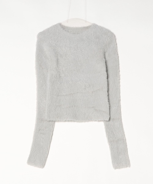 E&C closet…(イーアンドシークローゼット)の「シャギークルーネックプルオーバー(ニット/セーター・レディース・グレイッシュベージュ/アイボリー/グレー/ブラック・FREE)」の12枚目の写真
