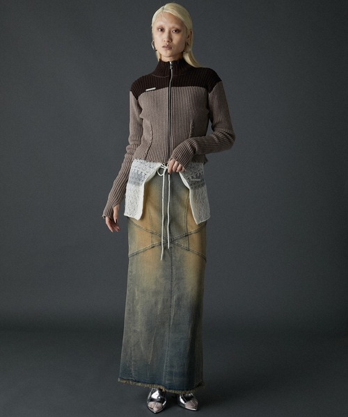 PRANK PROJECT(プランクプロジェクト)の「リブドライバーズニット / Rib Drivers Knit(ニット/セーター・レディース・ネイビー/ブラウン/ブラック・FREE)」の5枚目の写真