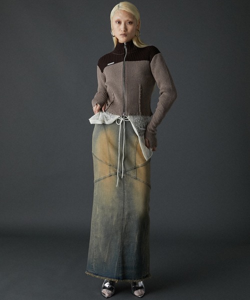 PRANK PROJECT(プランクプロジェクト)の「リブドライバーズニット / Rib Drivers Knit(ニット/セーター・レディース・ネイビー/ブラウン/ブラック・FREE)」の7枚目の写真