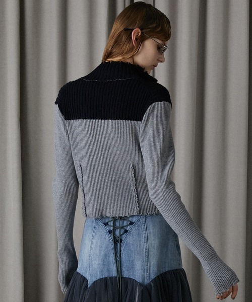 PRANK PROJECT(プランクプロジェクト)の「リブドライバーズニット / Rib Drivers Knit(ニット/セーター・レディース・ネイビー/ブラウン/ブラック・FREE)」の16枚目の写真