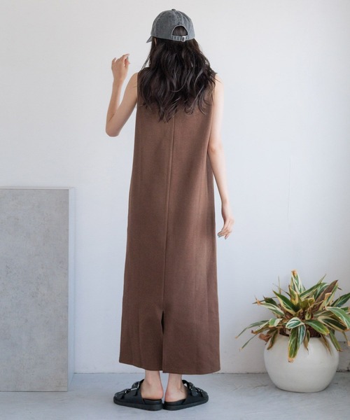 LOWRYS FARM（ローリーズファーム）の「サカリバノースリーブワンピース　140129（ワンピース・レディース・ブラック/ブラウン/アイボリー・FREE）」の7枚目の写真