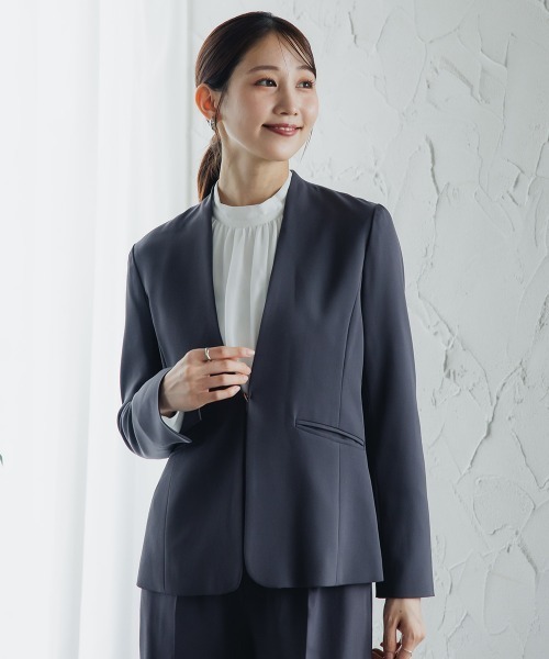 セール】小さいサイズ 【レディーススーツ】パンツスーツ2点セット