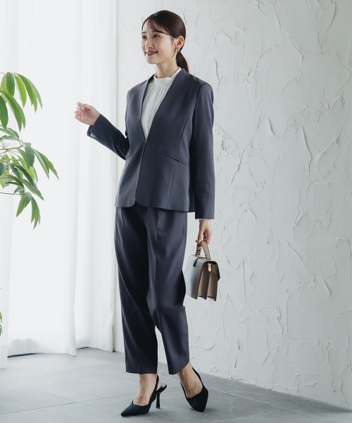 セール】小さいサイズ 【レディーススーツ】パンツスーツ2点セット