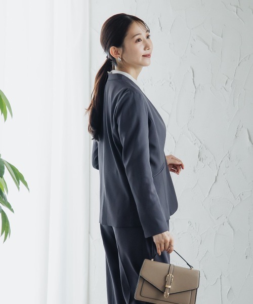 セール】小さいサイズ 【レディーススーツ】パンツスーツ2点セット