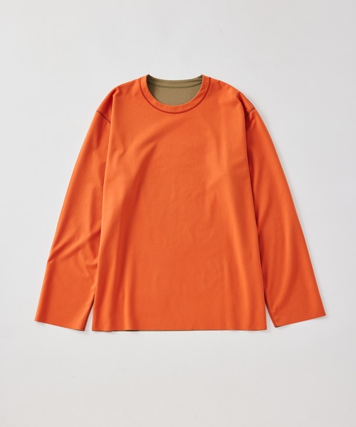 ADAM ET ROPE'(アダムエロペ)の「《定番》ハイゲージ シャンブレー リバーシブル ロングスリーブ Tシャツ / ロングシーズン着用可能 / ユニセックス(Tシャツ/カットソー・メンズ・ベージュ系その他2/ダークブラウン/ネイビー/グリーン/ブラック・L/M)」の14枚目の写真