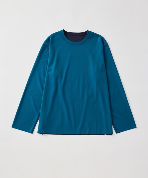 ADAM ET ROPE'(アダムエロペ)の「《定番》ハイゲージ シャンブレー リバーシブル ロングスリーブ Tシャツ / ロングシーズン着用可能 / ユニセックス(Tシャツ/カットソー・メンズ・ベージュ系その他2/ダークブラウン/ネイビー/グリーン/ブラック・L/M)」の13枚目の写真