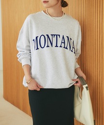 un dix cors（アンディコール）の「《ゆったりリラクシー》MONTANAロゴスウェット（Tシャツ/カットソー）」