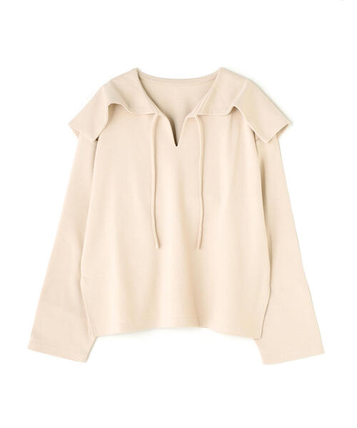 N.（N. Natural Beauty Basic）（エヌエヌナチュラルビューティーベーシック）の「◆裏毛メキシカンパーカー（パーカー・レディース・ベージュ/ネイビー・MEDIUM）」の3枚目の写真