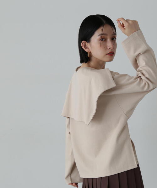 N.（N. Natural Beauty Basic）（エヌエヌナチュラルビューティーベーシック）の「◆裏毛メキシカンパーカー（パーカー・レディース・ベージュ/ネイビー・MEDIUM）」の11枚目の写真