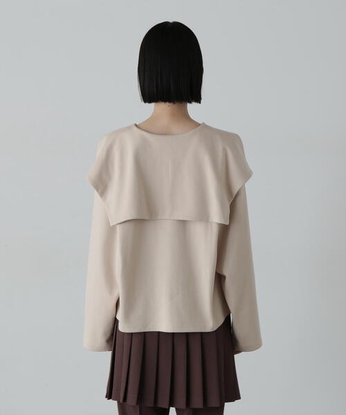N.（N. Natural Beauty Basic）（エヌエヌナチュラルビューティーベーシック）の「◆裏毛メキシカンパーカー（パーカー・レディース・ベージュ/ネイビー・MEDIUM）」の13枚目の写真