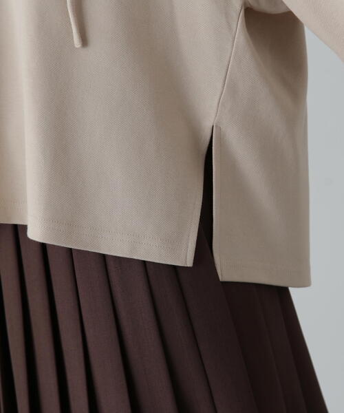 N.（N. Natural Beauty Basic）（エヌエヌナチュラルビューティーベーシック）の「◆裏毛メキシカンパーカー（パーカー・レディース・ベージュ/ネイビー・MEDIUM）」の19枚目の写真