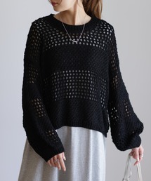 メッシュニットプルオーバー