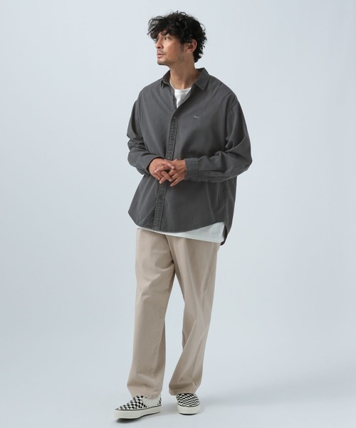 BAYFLOW（ベイフロー）の「ワンポイント刺繍レギュラー長袖シャツ（シャツ/ブラウス・メンズ・オレンジ/チャコールグレー/ホワイト/グリーン・MEDIUM/LARGE）」の16枚目の写真