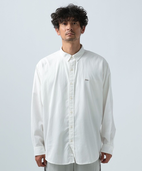 BAYFLOW（ベイフロー）の「ワンポイント刺繍レギュラー長袖シャツ（シャツ/ブラウス・メンズ・オレンジ/チャコールグレー/ホワイト/グリーン・MEDIUM/LARGE）」の14枚目の写真