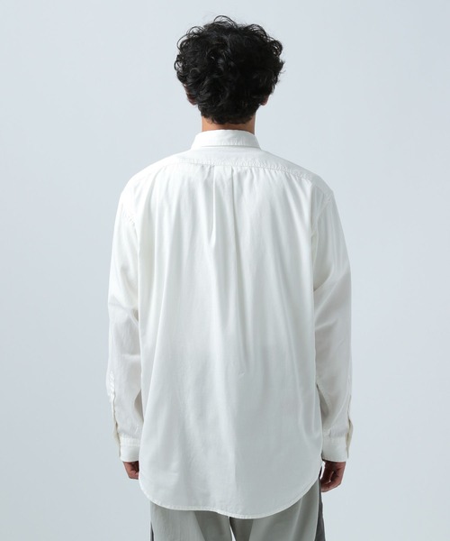 BAYFLOW（ベイフロー）の「ワンポイント刺繍レギュラー長袖シャツ（シャツ/ブラウス・メンズ・オレンジ/チャコールグレー/ホワイト/グリーン・MEDIUM/LARGE）」の12枚目の写真