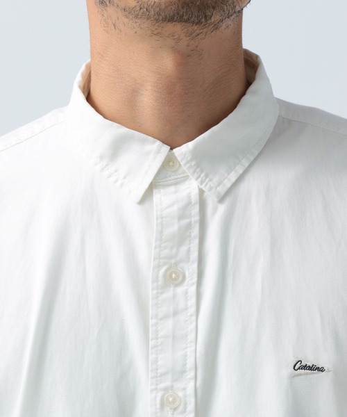 BAYFLOW（ベイフロー）の「ワンポイント刺繍レギュラー長袖シャツ（シャツ/ブラウス・メンズ・オレンジ/チャコールグレー/ホワイト/グリーン・MEDIUM/LARGE）」の11枚目の写真