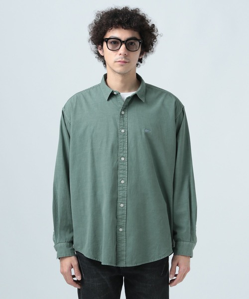 BAYFLOW（ベイフロー）の「ワンポイント刺繍レギュラー長袖シャツ（シャツ/ブラウス・メンズ・オレンジ/チャコールグレー/ホワイト/グリーン・MEDIUM/LARGE）」の19枚目の写真