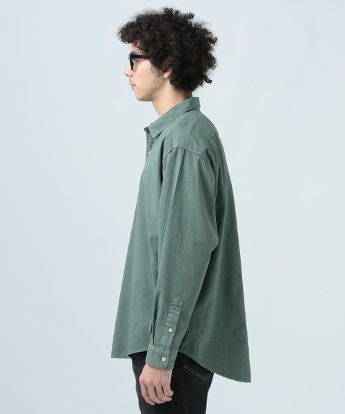 BAYFLOW（ベイフロー）の「ワンポイント刺繍レギュラー長袖シャツ（シャツ/ブラウス・メンズ・オレンジ/チャコールグレー/ホワイト/グリーン・MEDIUM/LARGE）」の20枚目の写真