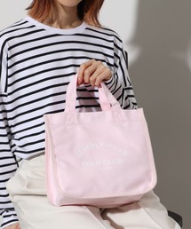 BEVERLY HILLS POLO CLUB トートバッグ 白×ピンク 美品 ビバリーヒルズポロクラブ BEVERLY HILLS POLO CLUB BEVERLY